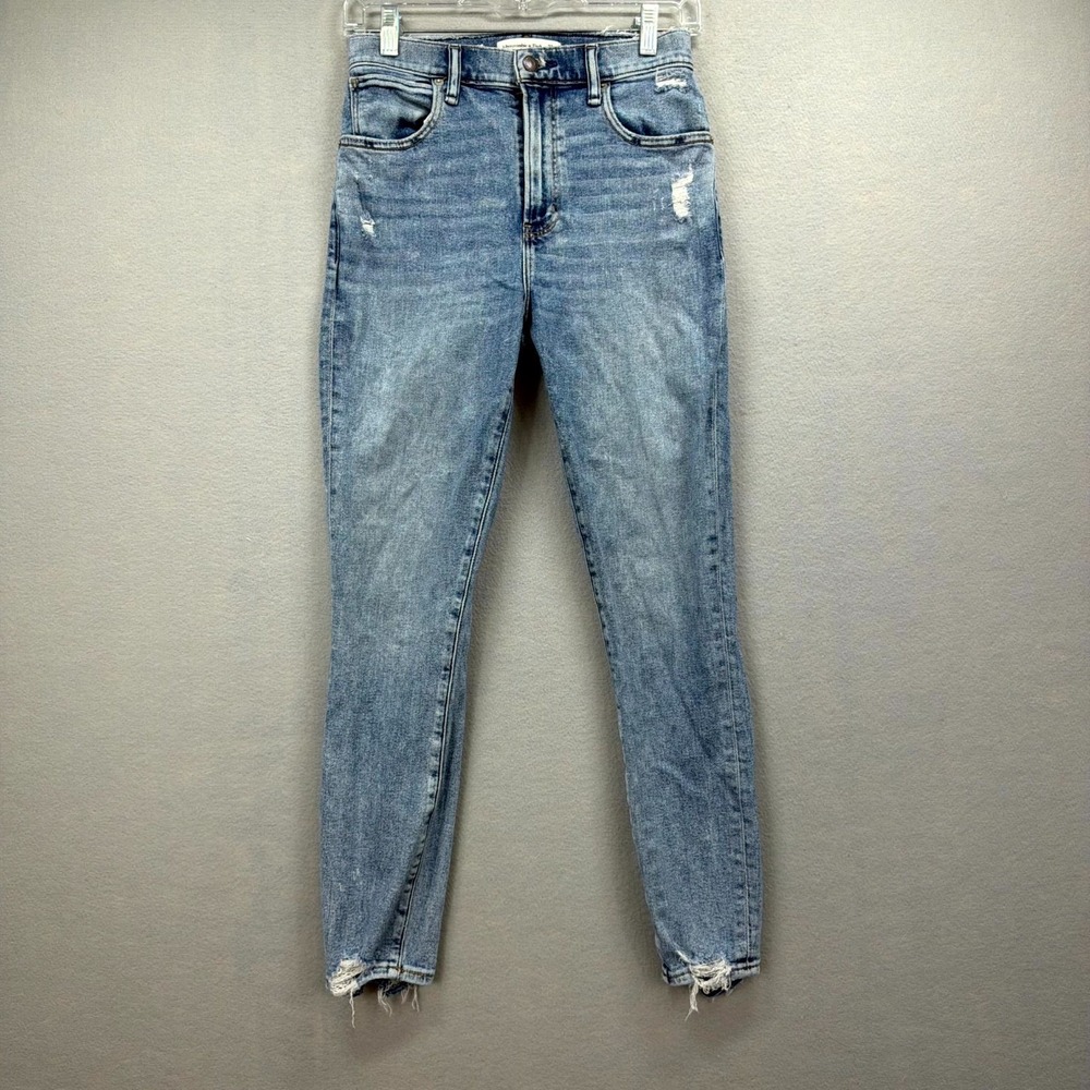 Abercrombie & Fitch Ankle Jeans Women 27/4 Blue Pants The Super Skinny High Rise